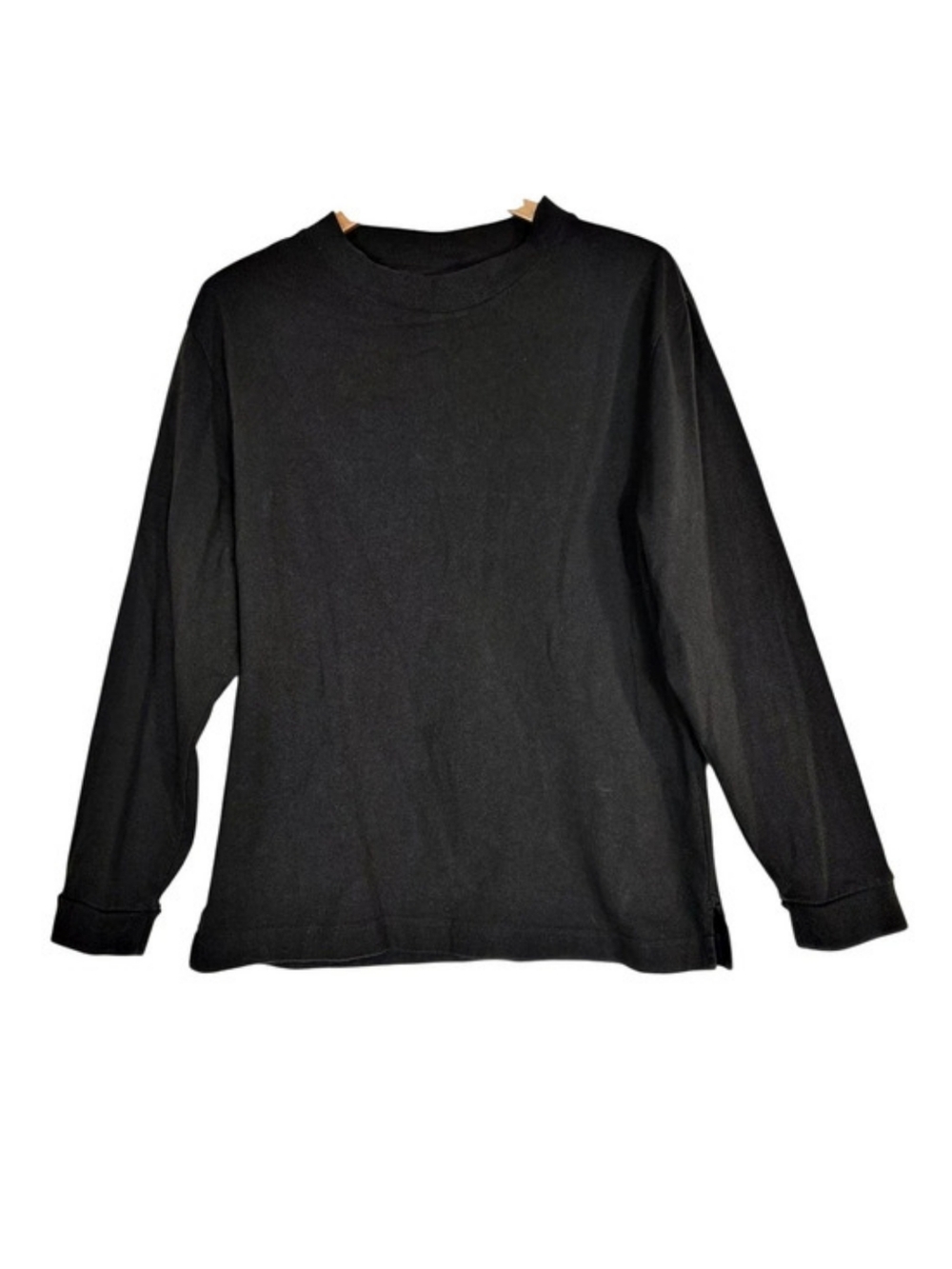 Margaret Howell MHL. Long Sleeve Cotton Mock Neck Tee in Dark Olive Size Small